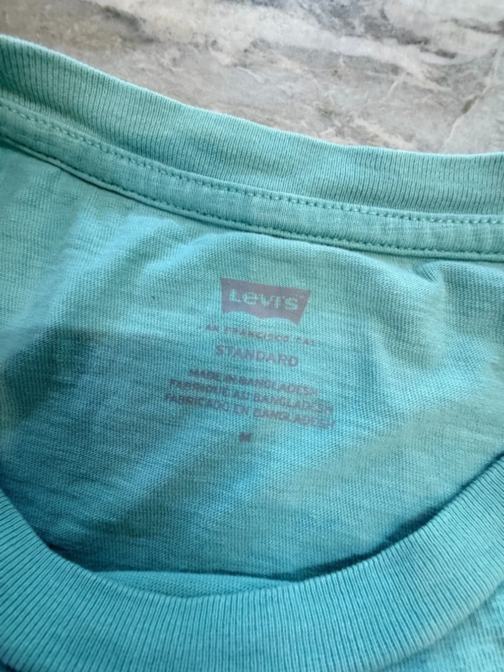 Levi’s Standard Mint Green Pocket Tee Size M Short Sleeve Casual T-Shirt